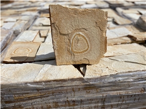 Golden-Yellow Gneiss Irregular Flagstone