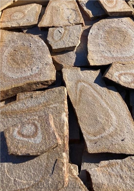 Golden-Yellow Gneiss Irregular Flagstone