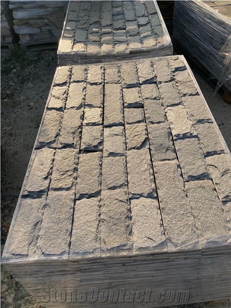 Grey Metallic Gneiss Tiles - Handmade 10L