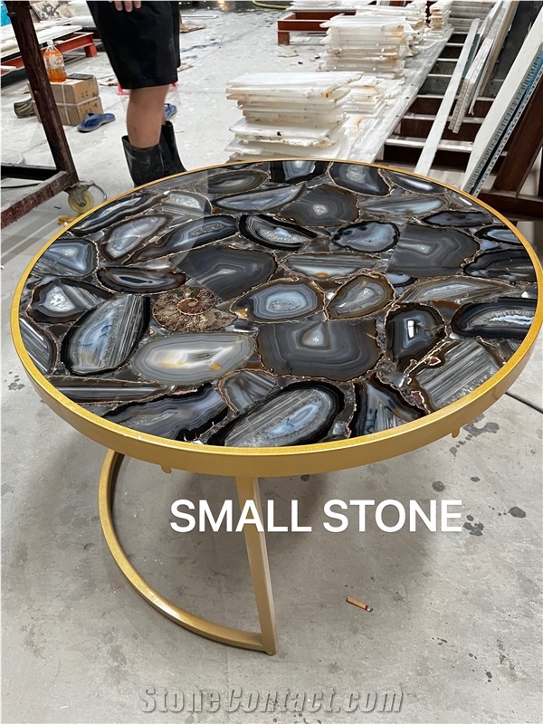 Agate Round Coffee Table Tops