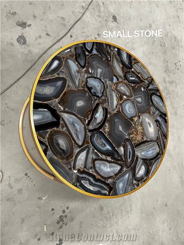 Agate Round Coffee Table Tops