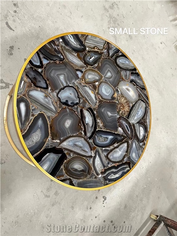 Agate Round Coffee Table Tops