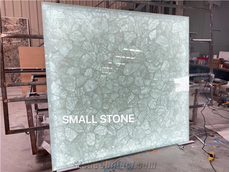 Backlit White Crystal Quartz Gemstone Luxury Nature Stone