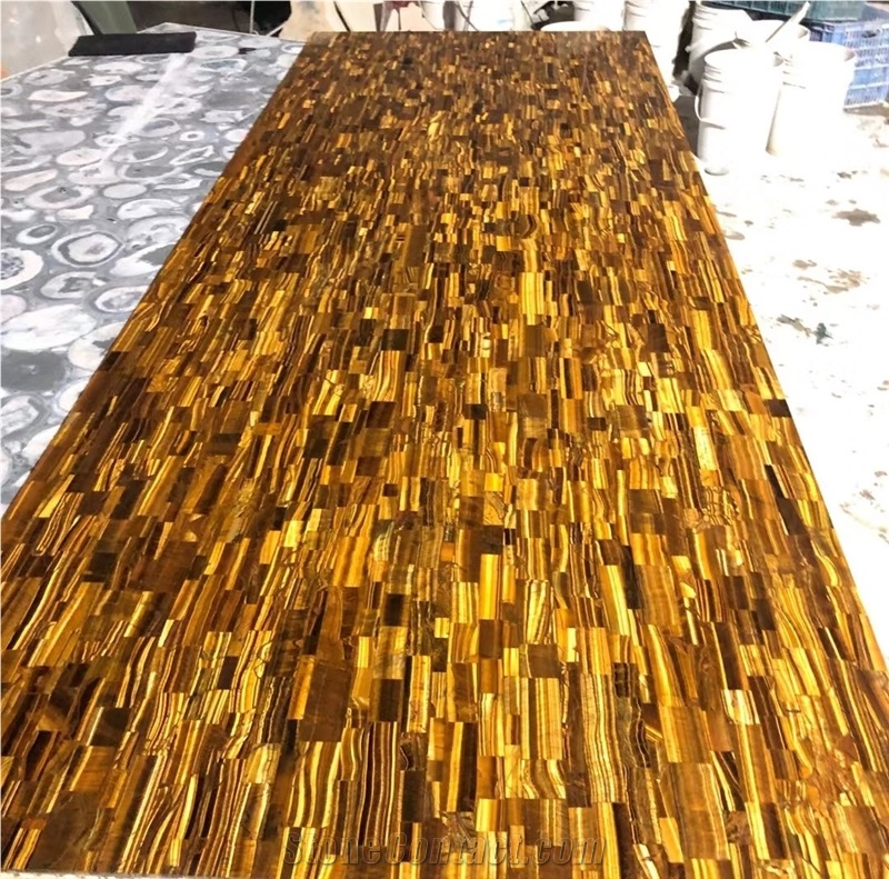 Gold Tiger Eye Luxury Gemstone Slabs