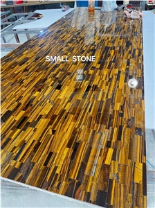 Gold Tiger Eye Slabs Semiprecious Tiles