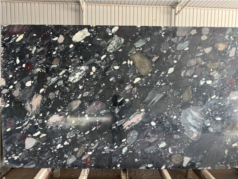 Pebble Black Granite Slabs