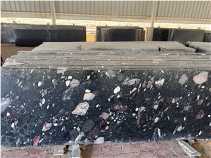 Pebble Black Granite Slabs