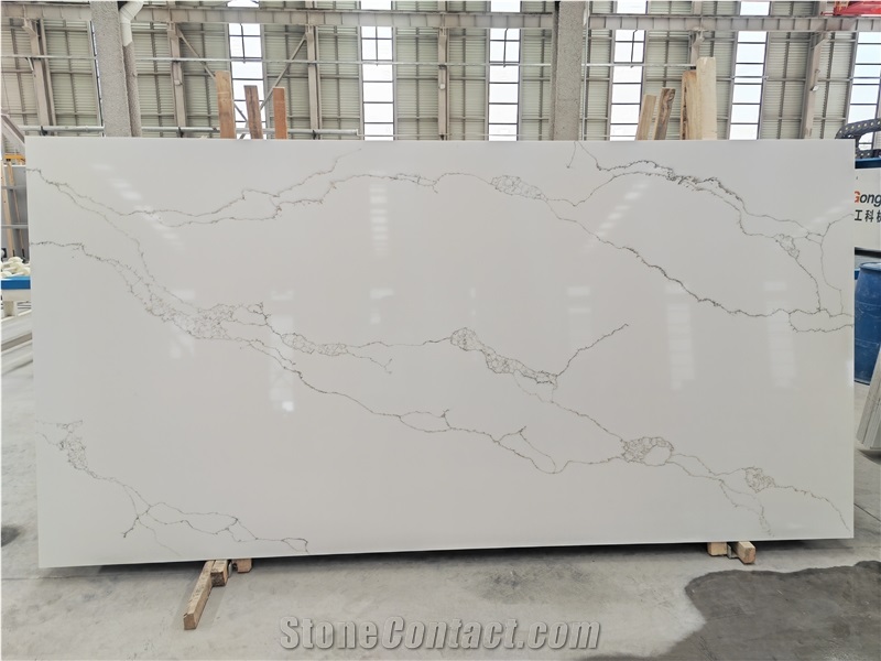 Quartz Stone Artificial Made Calacatta White
