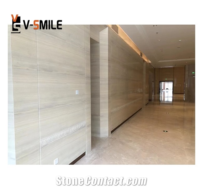 Chinese Gingko Wood Grain Natural Stone Marble Slabs
