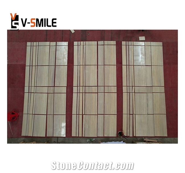 Chinese Gingko Wood Grain Natural Stone Marble Slabs