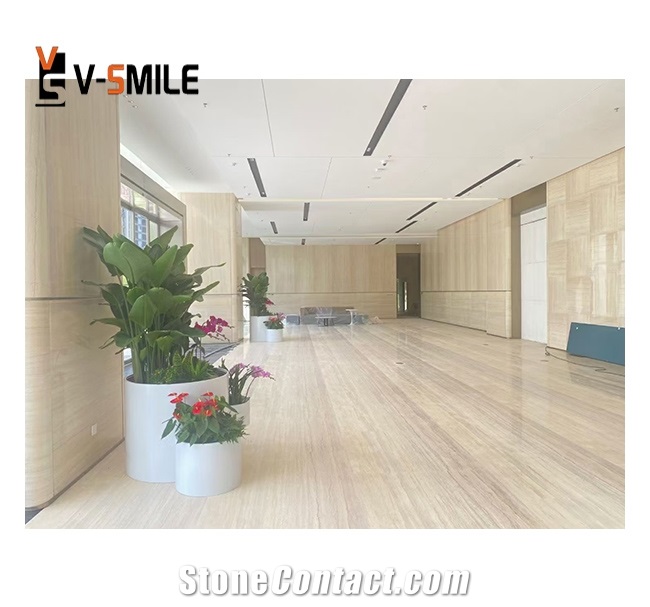 Chinese Gingko Wood Grain Natural Stone Marble Slabs