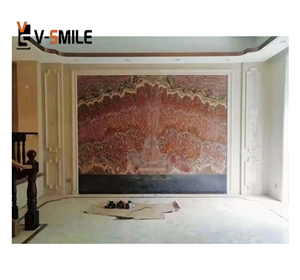 Red Onyx Slab For Background Wall Panel