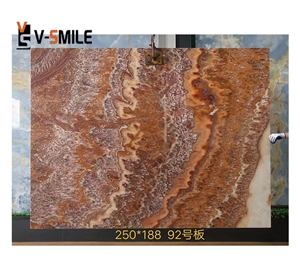 Red Onyx Slab For Background Wall Panel