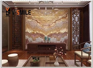 Red Onyx Slab For Background Wall Panel
