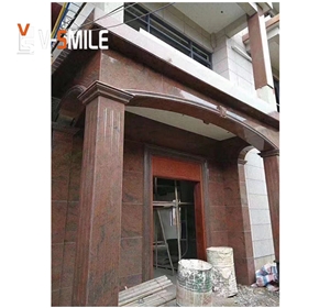 Rosso Crepuslolo Granite Column