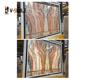 Translucent Colorful Rainbow Onyx Slab