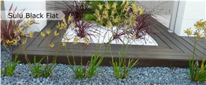 Sulu Black Flat Pebble Stone, And More