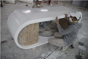1 Seat Office Desk White Home Office Modern Design Table