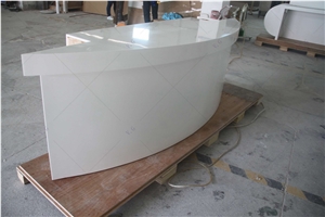 100% Acrylic Solid Surface Semicircle Office Reception Desk