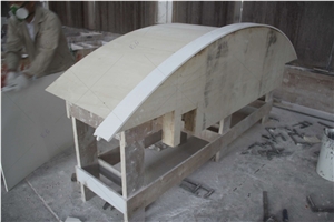 100% Acrylic Solid Surface Semicircle Office Reception Desk