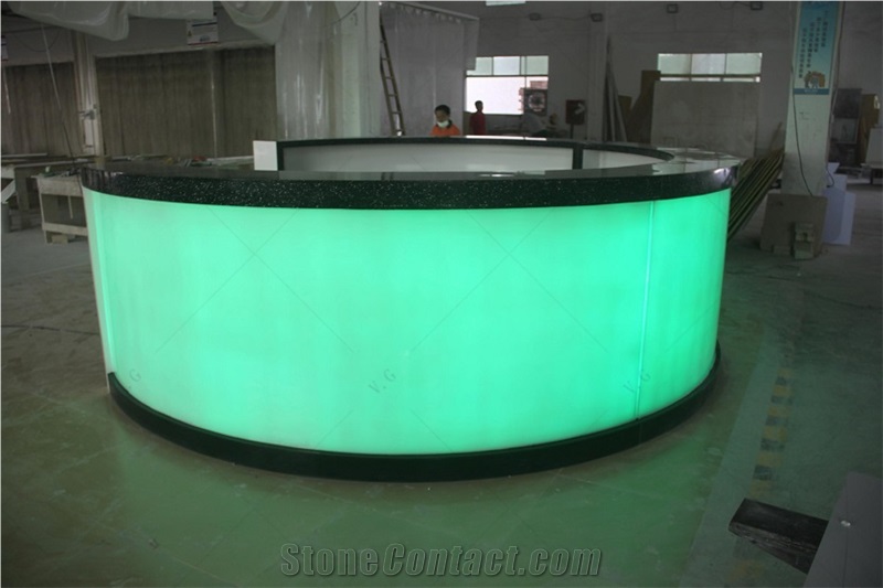 Artificial Stone Solid Surface Restaurant Reception Desk