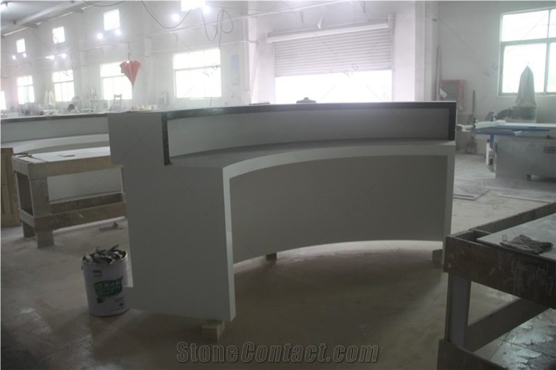 Artificial Stone Solid Surface Restaurant Reception Desk