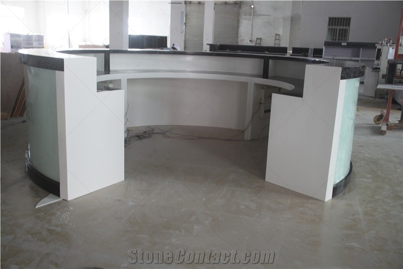 Artificial Stone Solid Surface Restaurant Reception Desk
