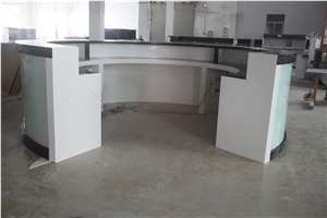Artificial Stone Solid Surface Restaurant Reception Desk