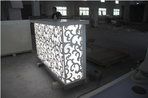 Carving Design Countertop Home Restaurant Liquor Cabinet