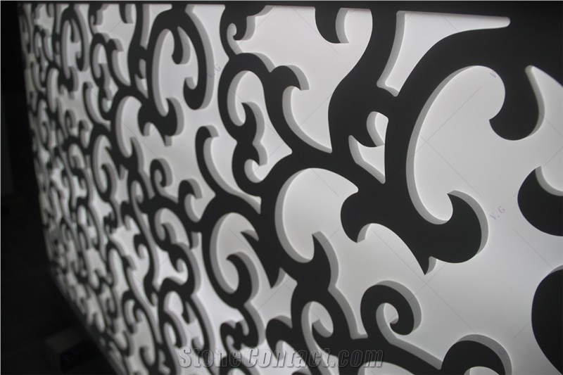 Carving Design Countertop Home Restaurant Liquor Cabinet