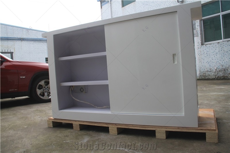 Carving Design Countertop Home Restaurant Liquor Cabinet