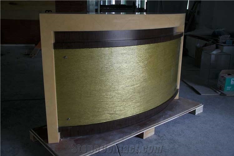 Custom Agate Stone Translucent Restaurant LED Bar Countertop