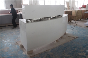 Customized Shaped Solid Surface Salon Reception Desk Customized Shaped Solid Surface Salon Reception Desk