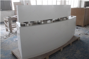 Customized Shaped Solid Surface Salon Reception Desk