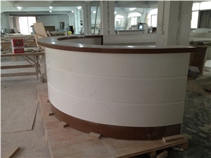 Durlax Solid Surface Assembly Free Stand Up Reception Desk