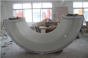 Durlax Solid Surface Assembly Free Stand Up Reception Desk