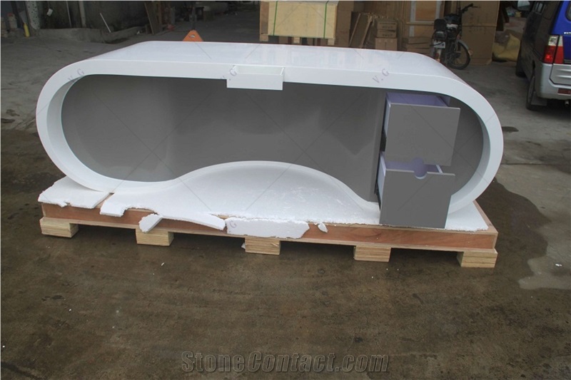 Home Office Desk Design Solid Surface Office CEO Boss Table
