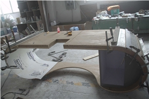 Home Office Desk Design Solid Surface Office CEO Boss Table