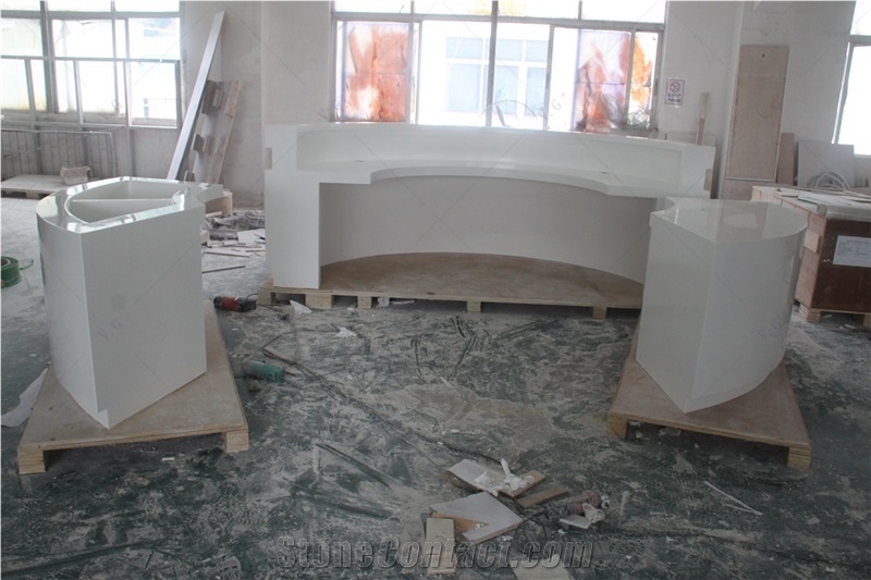 Hospital Nurse Station Desk Solid Surface Information Desk