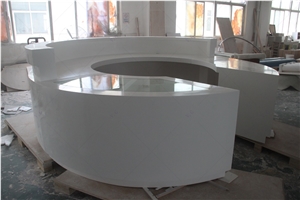 Hospital Nurse Station Desk Solid Surface Information Desk