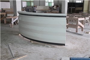 Luxury Reception Desk Design Solid Surface Marble Desk