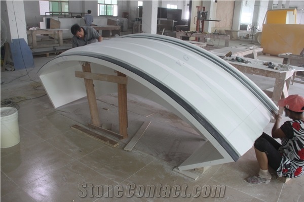 Luxury Reception Desk Design Solid Surface Marble Desk