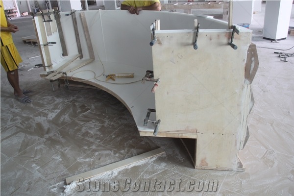 Luxury Reception Desk Design Solid Surface Marble Desk
