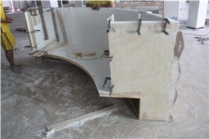 Luxury Reception Desk Design Solid Surface Marble Desk