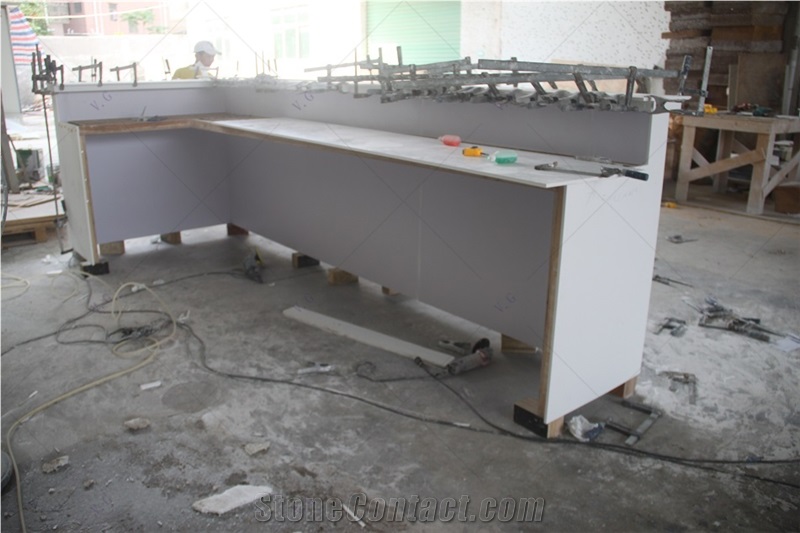 Modern Restaurant Bar Counter Simple Bar With Wine Rack