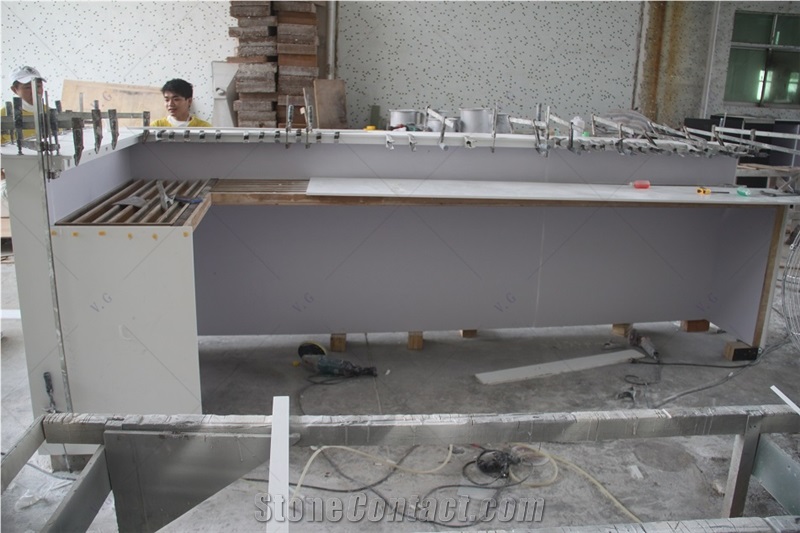 Modern Restaurant Bar Counter Simple Bar With Wine Rack