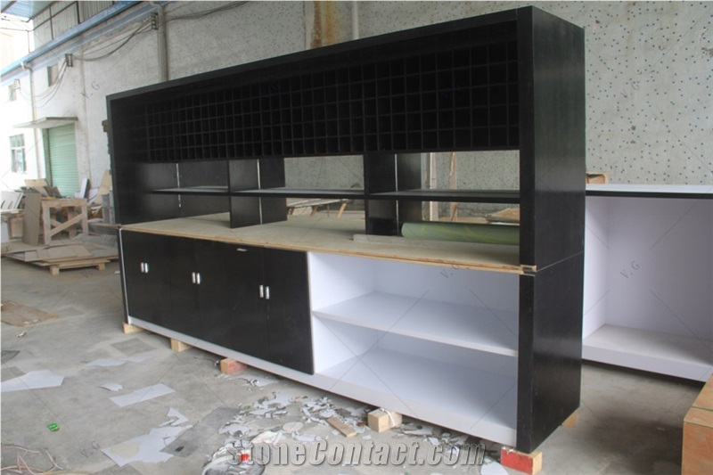 Modern Restaurant Bar Counter Simple Bar With Wine Rack