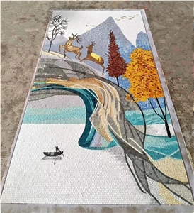 Decorative Glass Mosaic Art Painting Mosaic For Sale