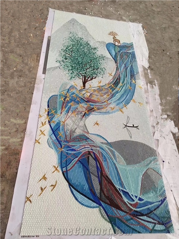 Decorative Glass Mosaic Art Painting Mosaic For Sale