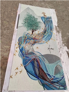 Decorative Glass Mosaic Art Painting Mosaic For Sale